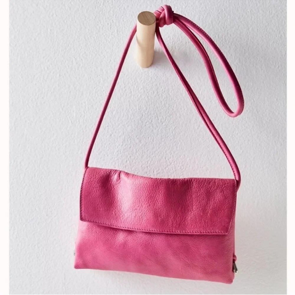 Free People Nicola Crossbody Leather Bag Pink - Picture 1 of 15